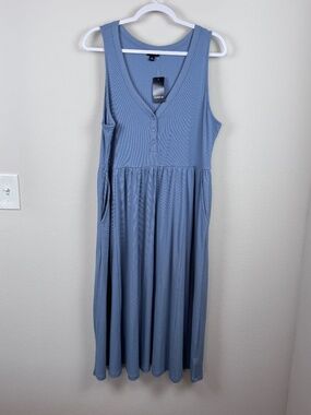 TORRID Henley Tank 'Mountain Spring' Dress with Pockets - NWT / Women's Plus 1X
